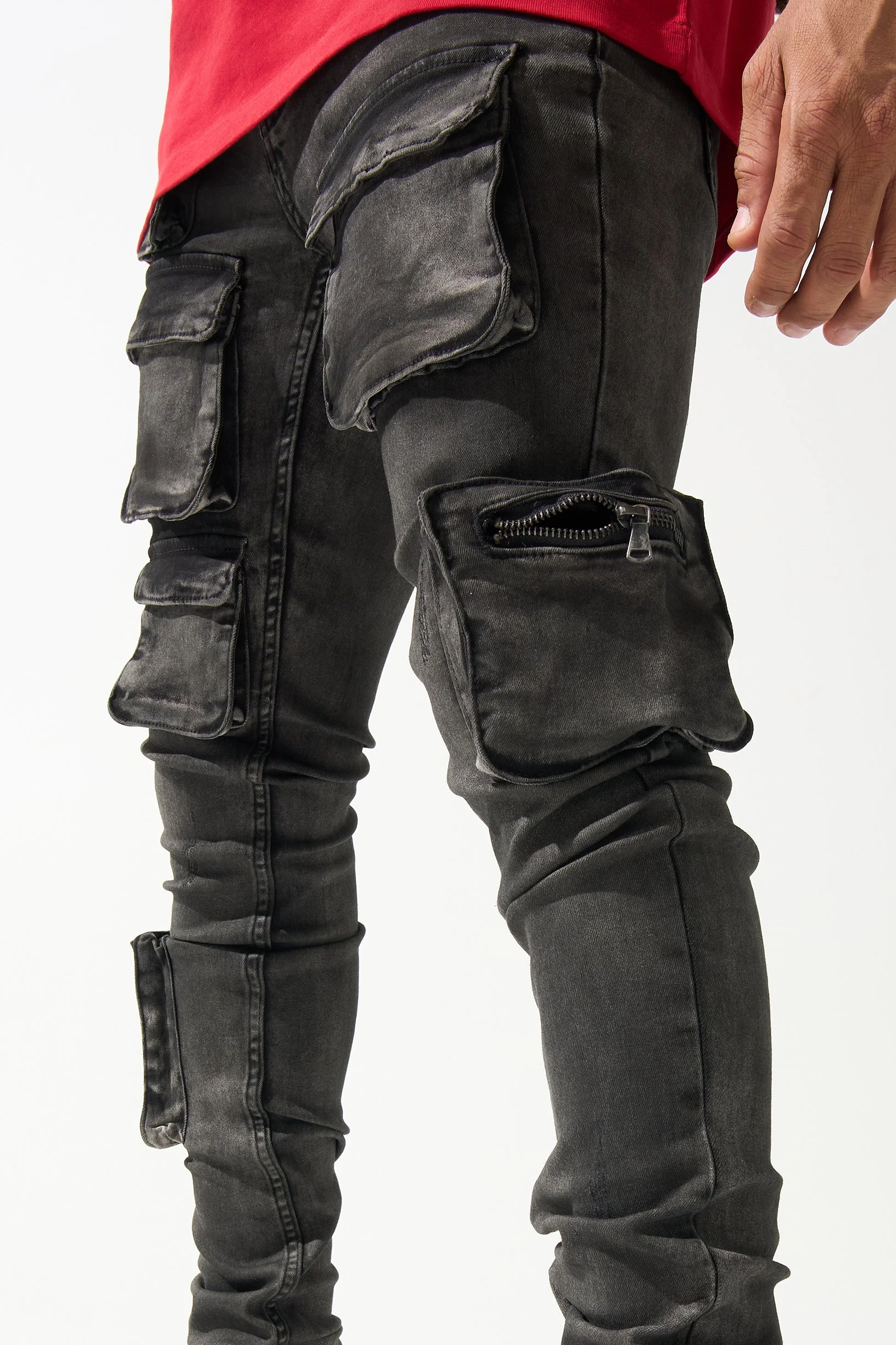 "CURRENT" Cargo Jeans - Image 3